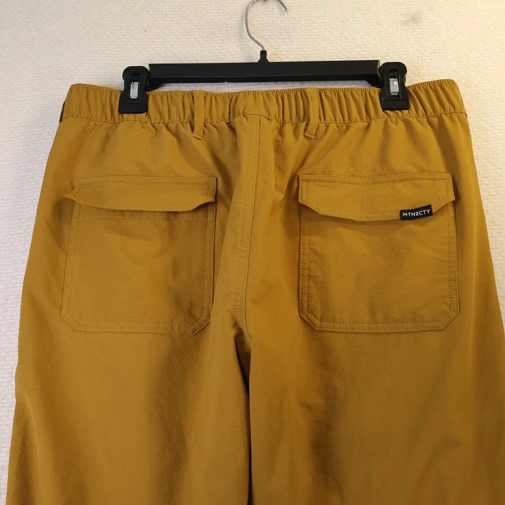 Coalatree Unisex L Trailhead Adventure Pant Mustard Yellow DWR Ripstop Stretch